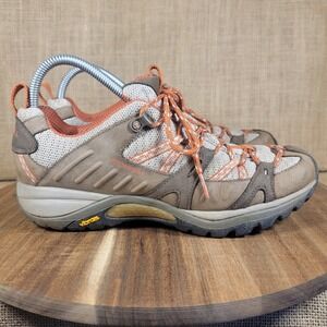 Merrell Siren Sport Hiking Shoes Womens 8.5 Vibram Trail Sneakers Brown Leather